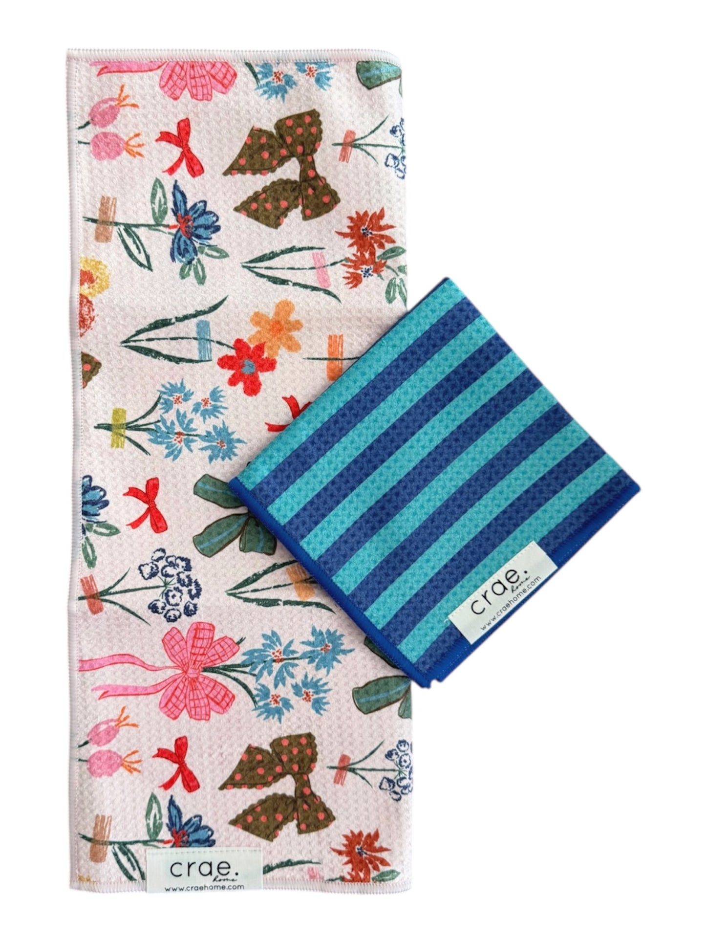 Perfectly Tied/Cabana: Double Sided-Hand Towel Washcloth Set