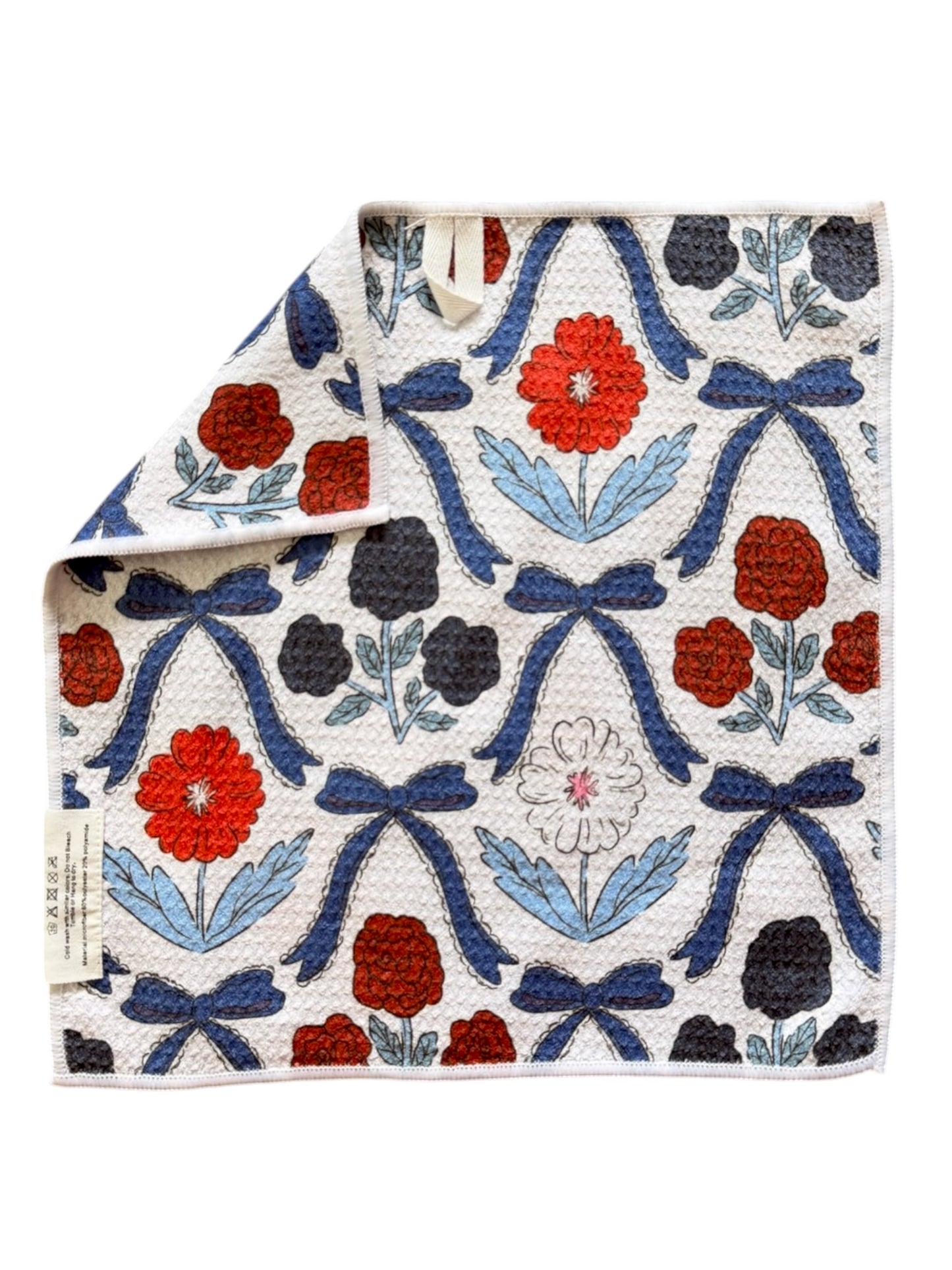 Bluebell Bows: Double-Sided Washcloth