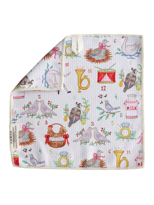 Partridge in a Pear Tree: Double-Sided Washcloth