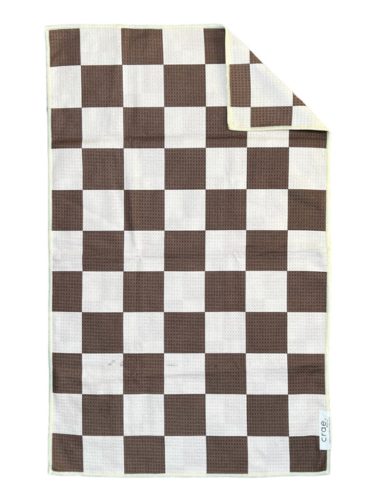 Chocolate Check: Double-Sided Hand Towel