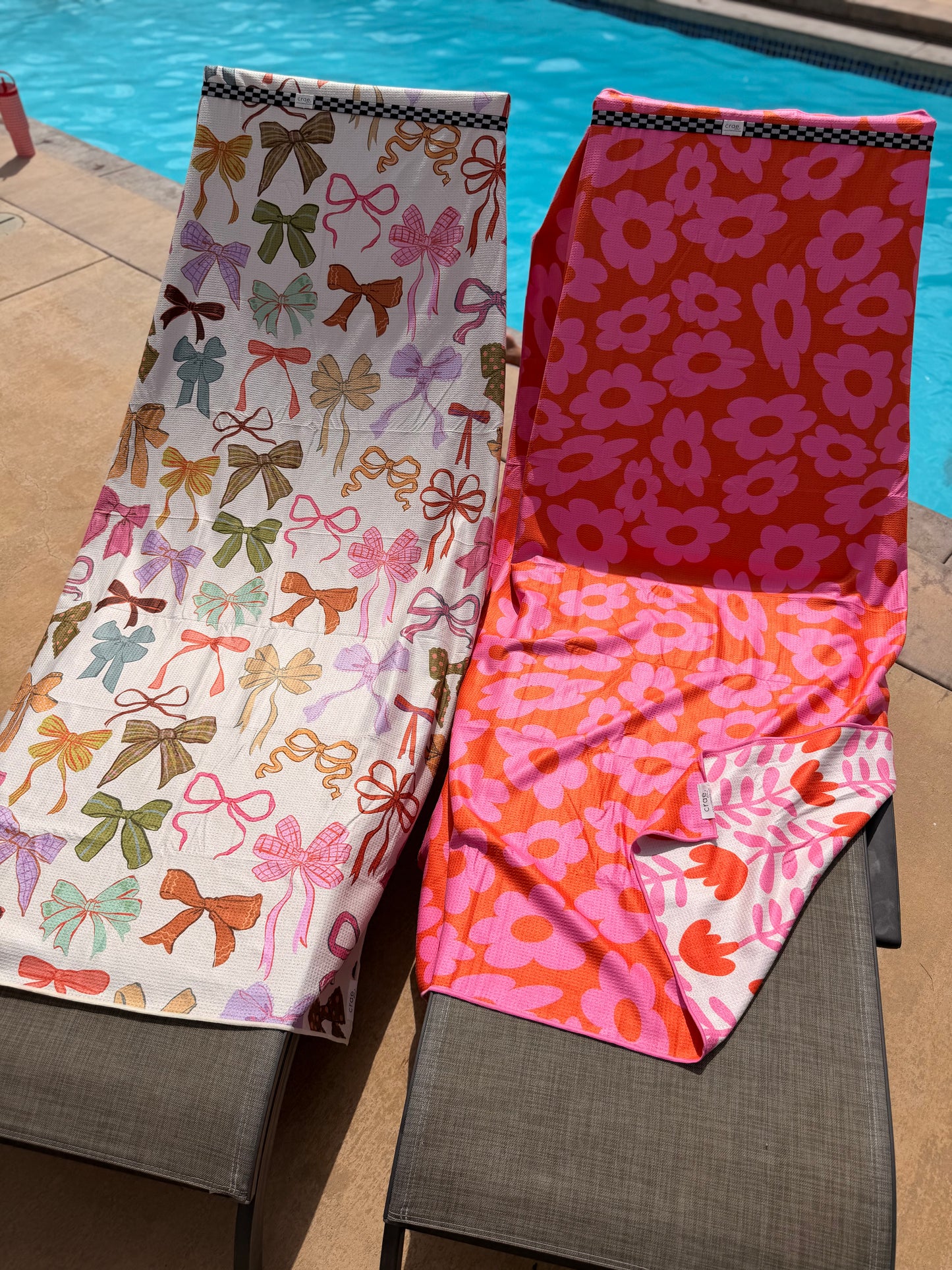 Pop Art Petals Pool Towel: Reversible