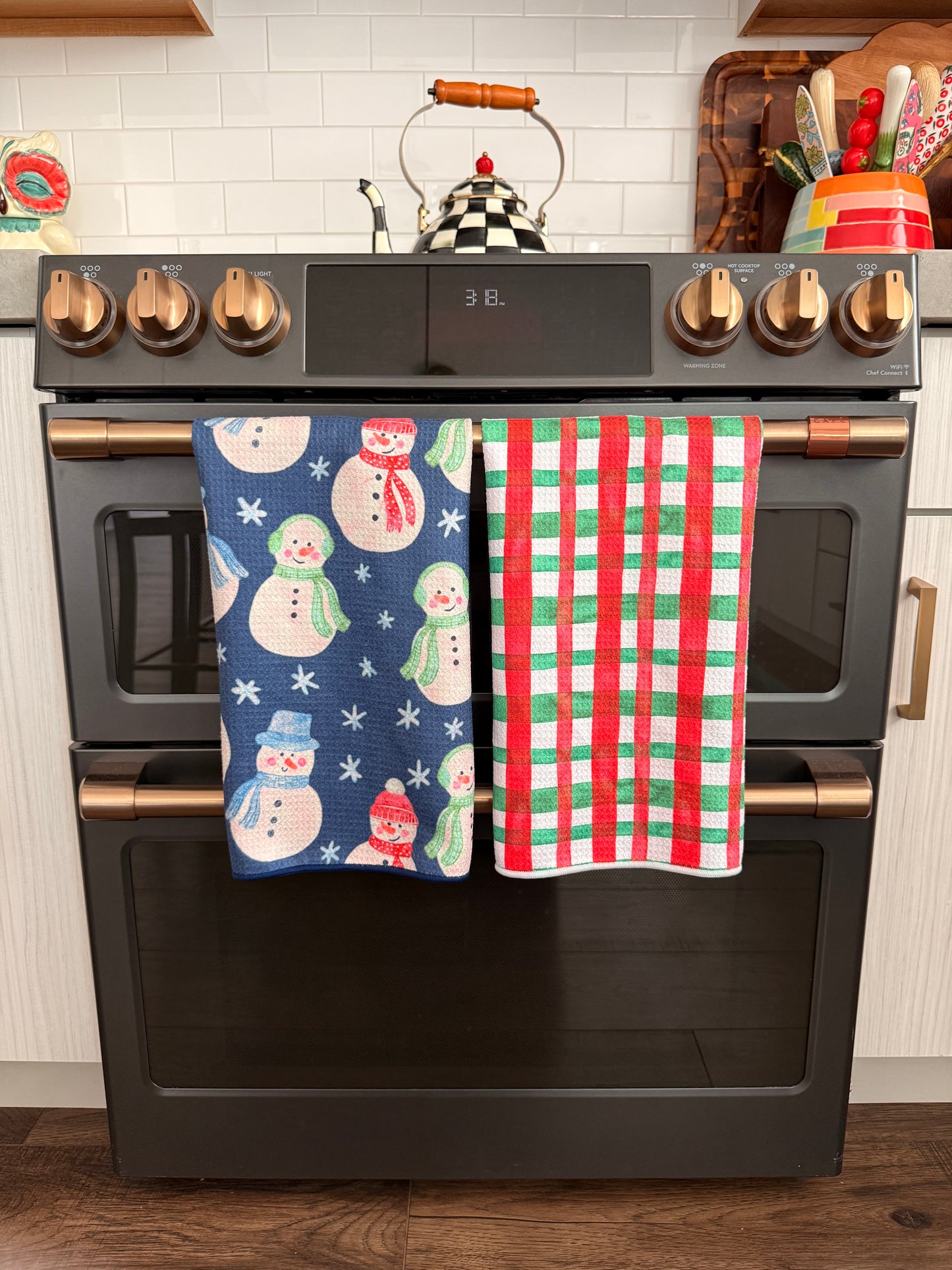 Snowy Smiles: Double-Sided Hand Towel