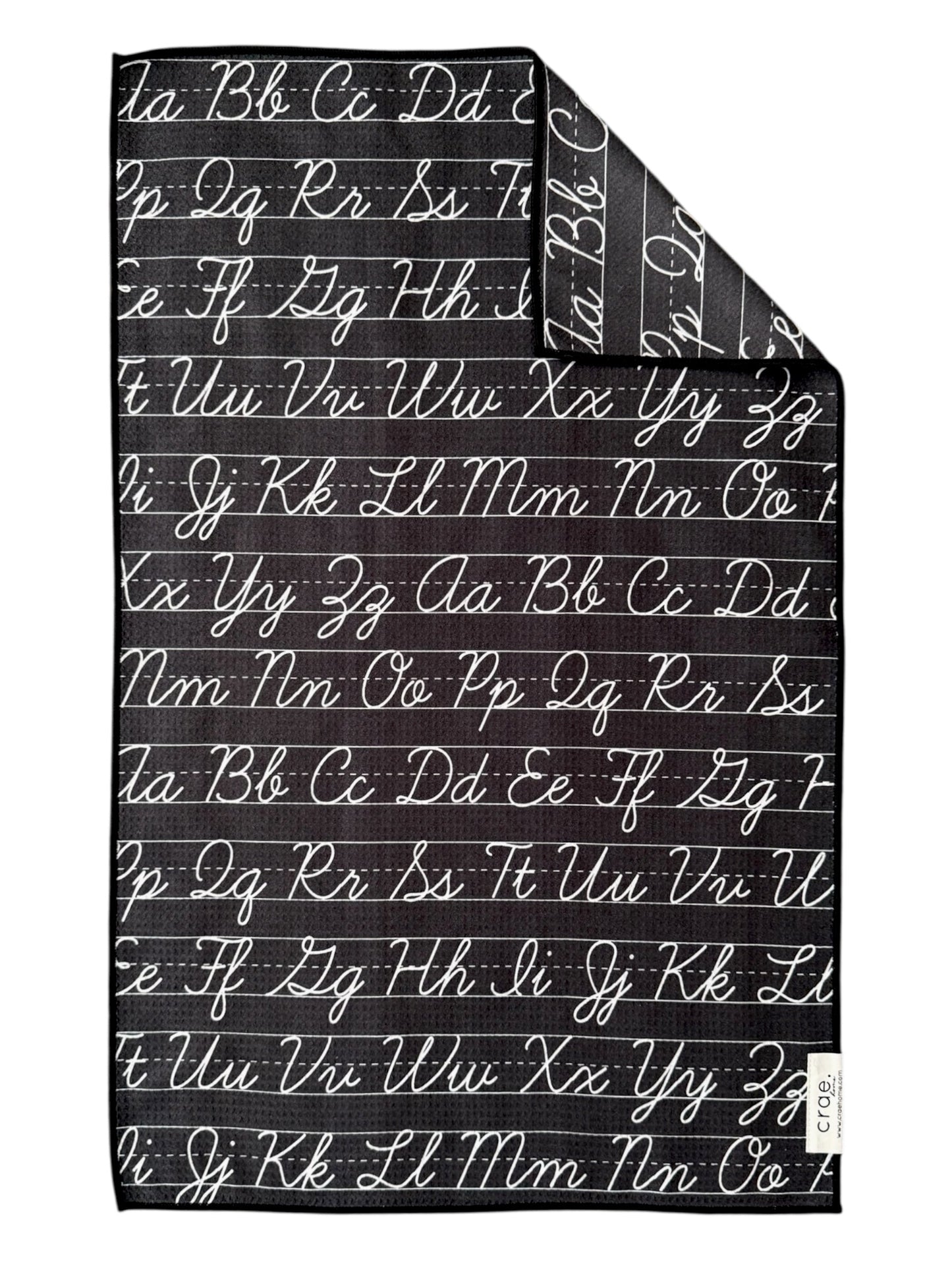 Bus Stop/Cursive: 2 Double Sided-Hand Towels