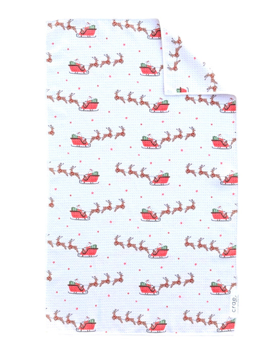 Midnight Sleigh Ride: Double-Sided Hand Towel
