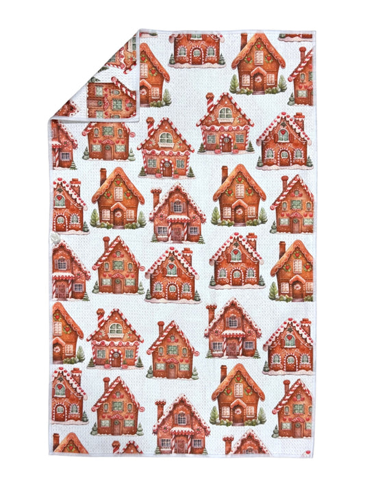 Gingerbread Lane: Double-Sided Hand Towel