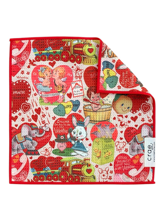 Sealed with a kiss: Double-Sided Washcloth