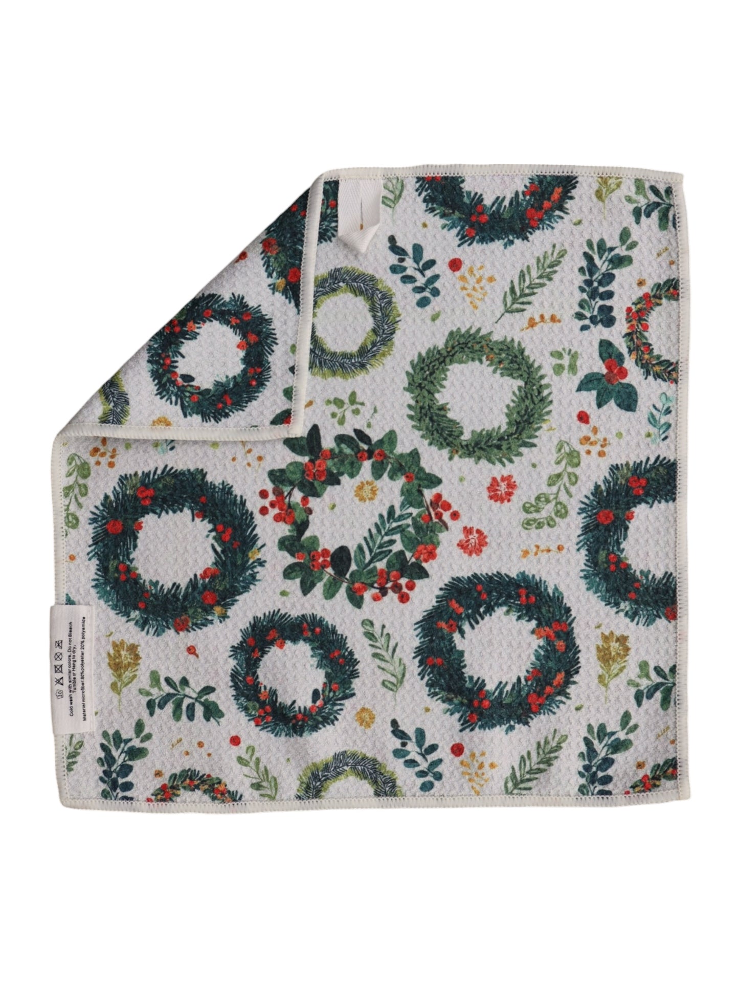 Front Door Greens: Double-Sided Washcloth