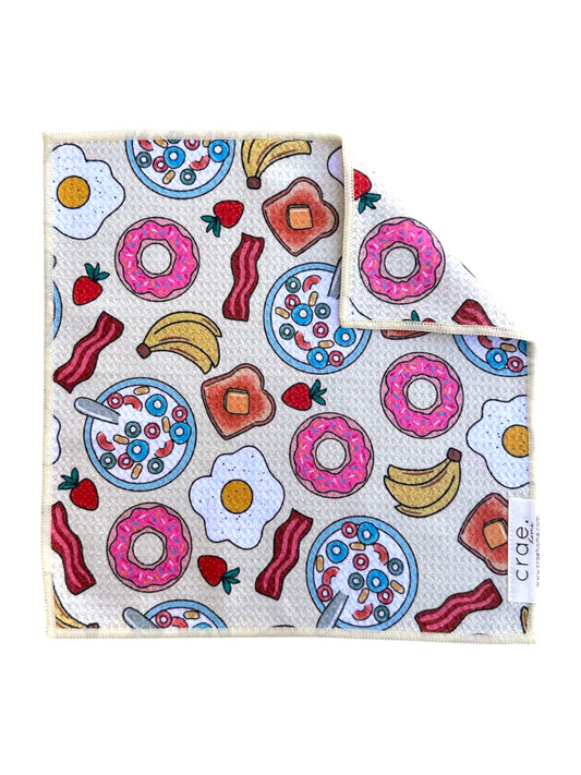 Rise and Dine: Double-Sided Washcloth