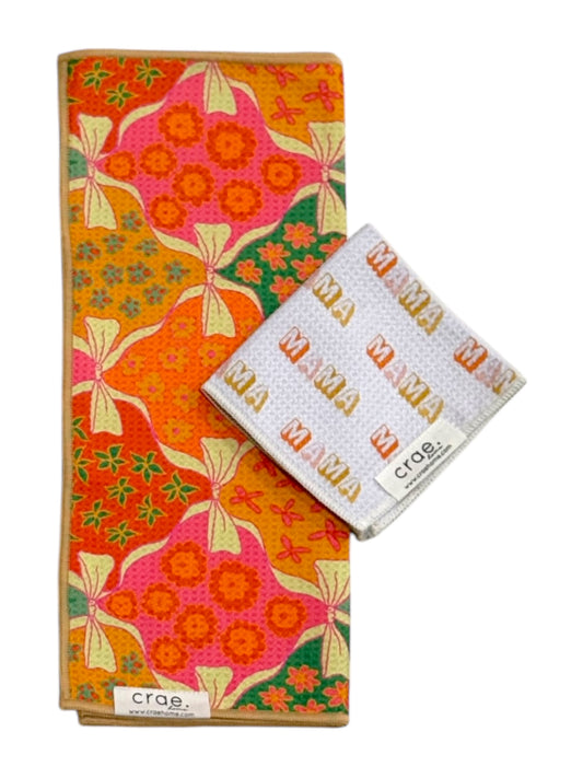 Staehli/I Love You Mama: Double Sided-Hand Towel Washcloth Set