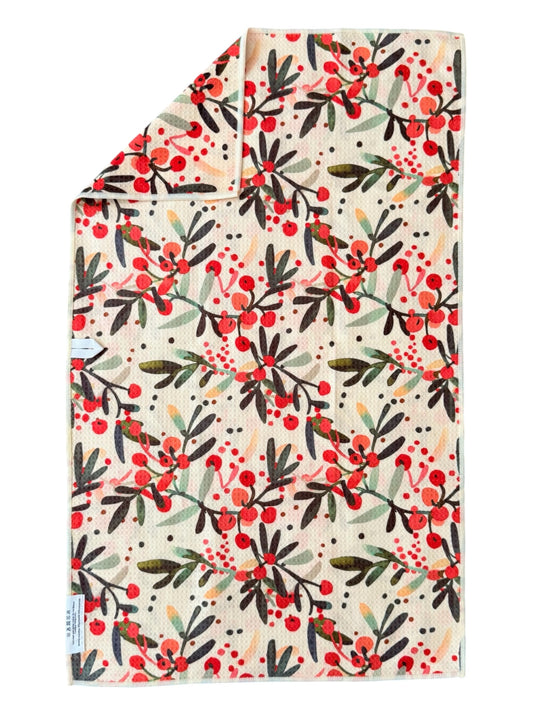 Kiss Me Under The Misletoe: Double-Sided Hand Towel