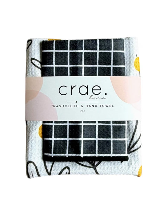 Lilly Pop/Brink: Double Sided-Hand Towel Washcloth Set