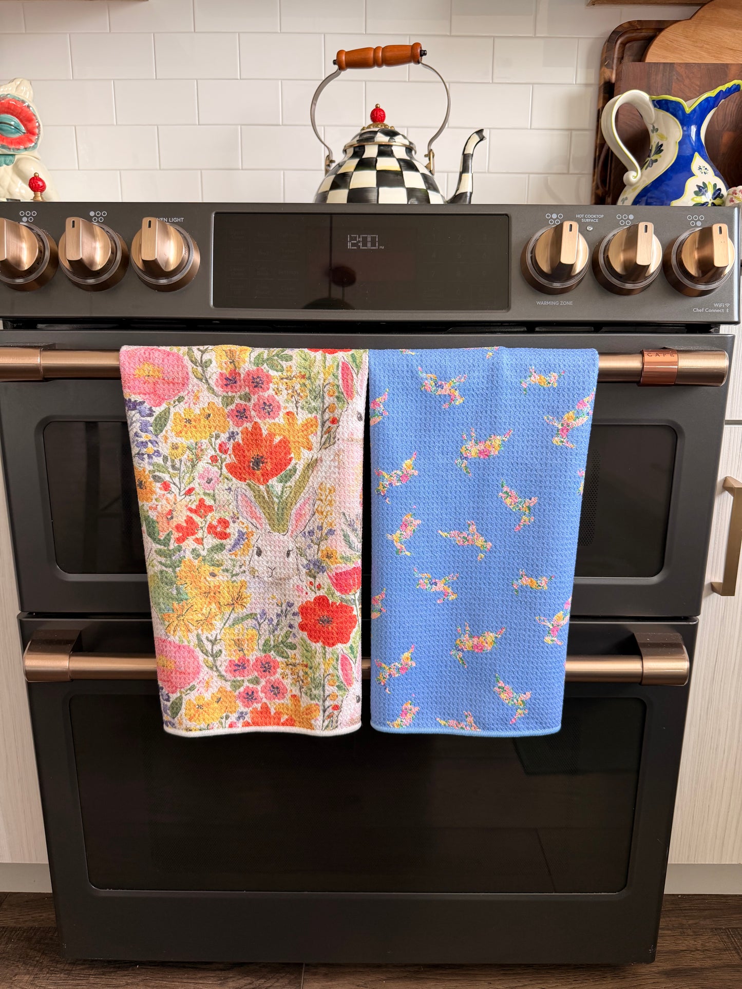 Bunny Blooms: Double-Sided Hand Towel