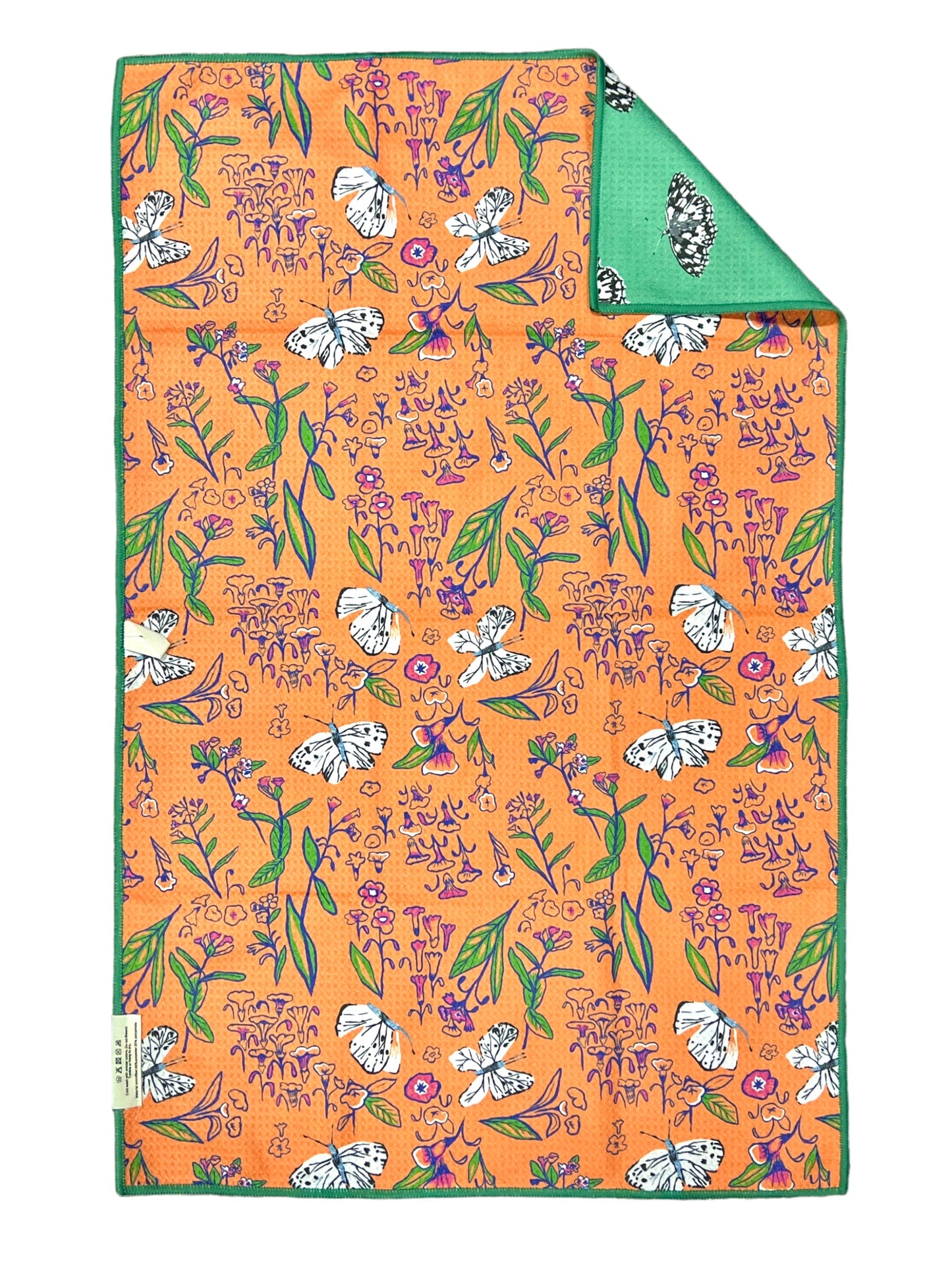 Papillon/Polka Dottie: Reversible-Hand Towel Washcloth Set