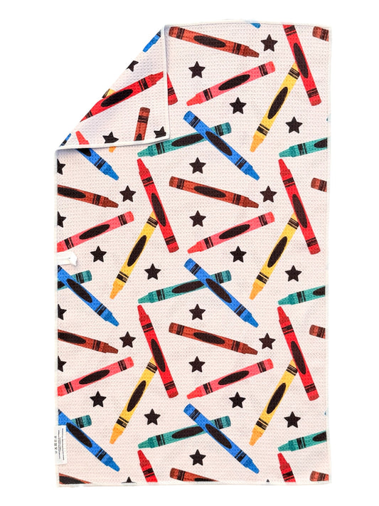 Crayon Confetti: Double-Sided Hand Towel