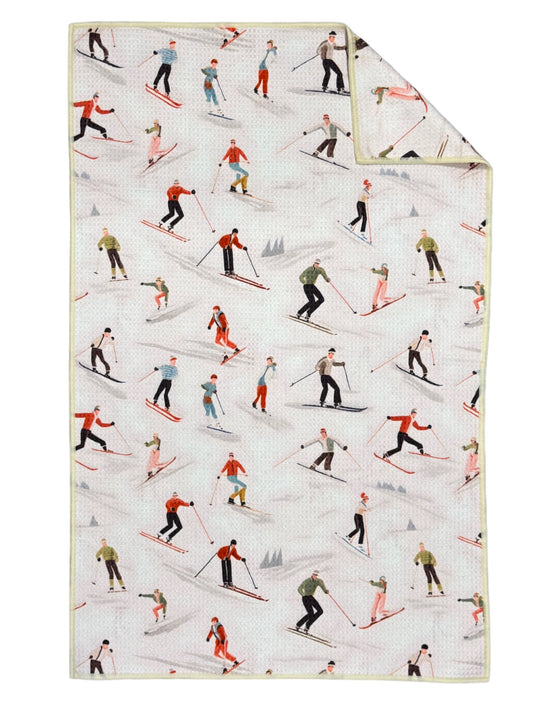 Vintage Skier: Double-Sided Hand Towel