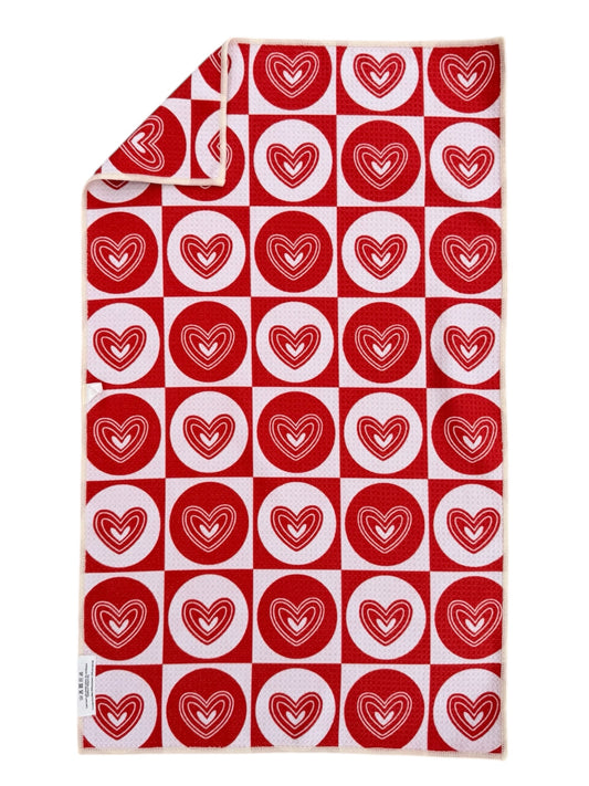 My Hearts In Circles For You: Double-Sided Hand Towel