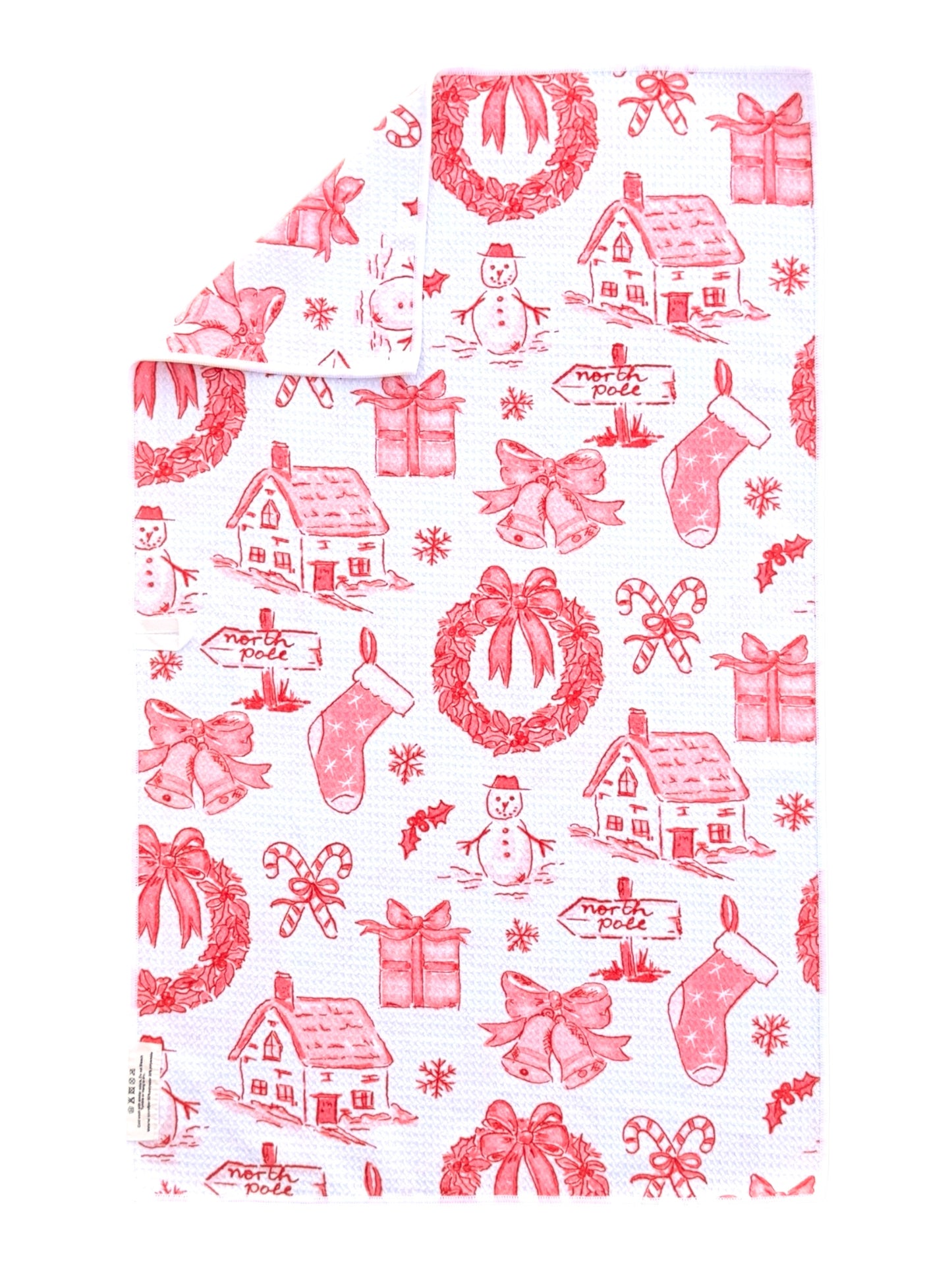 Christmas Sketch: Double-Sided Hand Towel