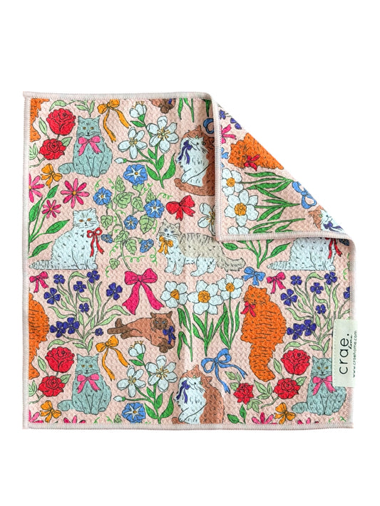 Paws & Petals: Double-Sided Washcloth