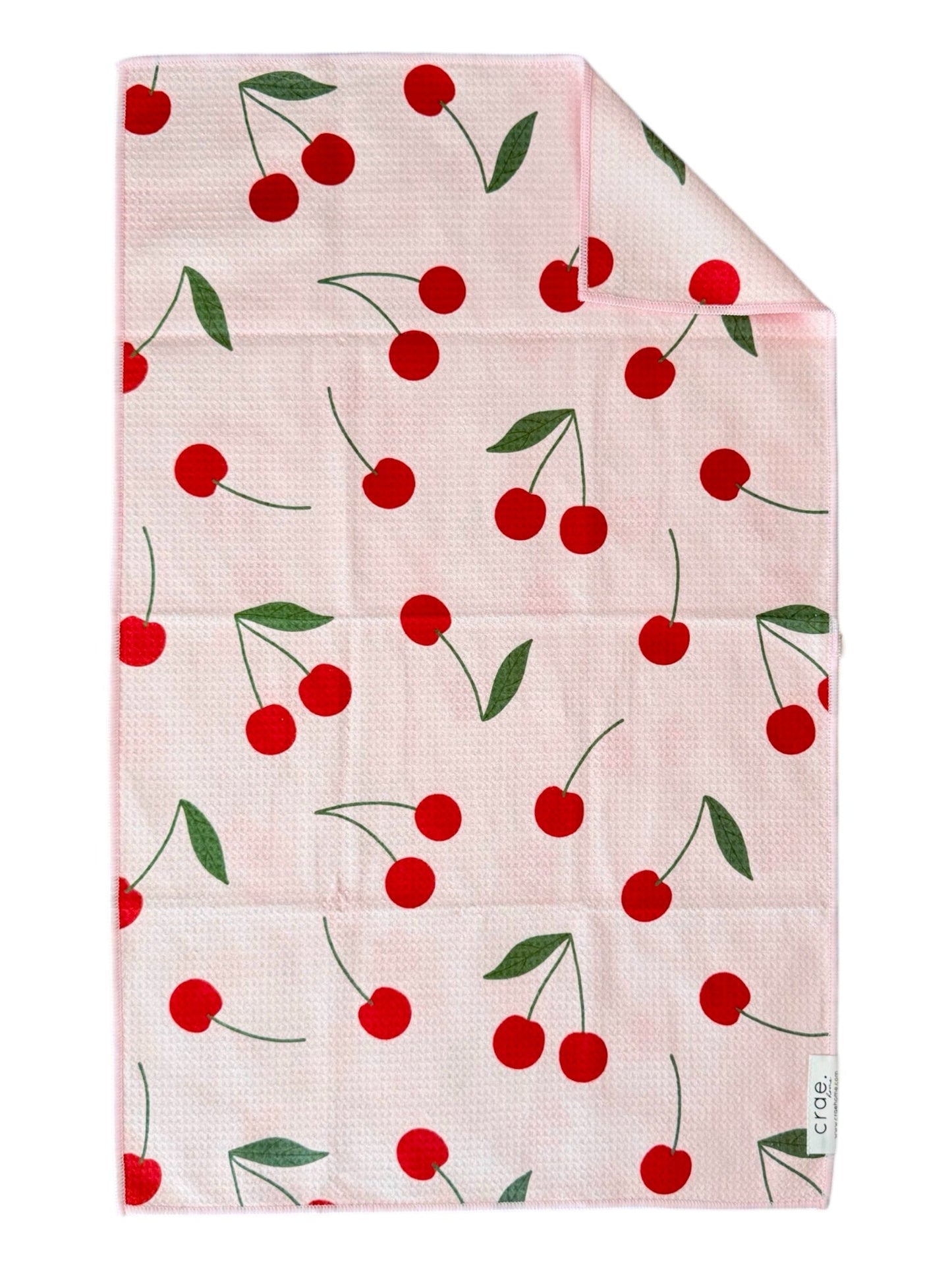Put A Cherry On It/Zeze: Double Sided-Hand Towel Washcloth Set