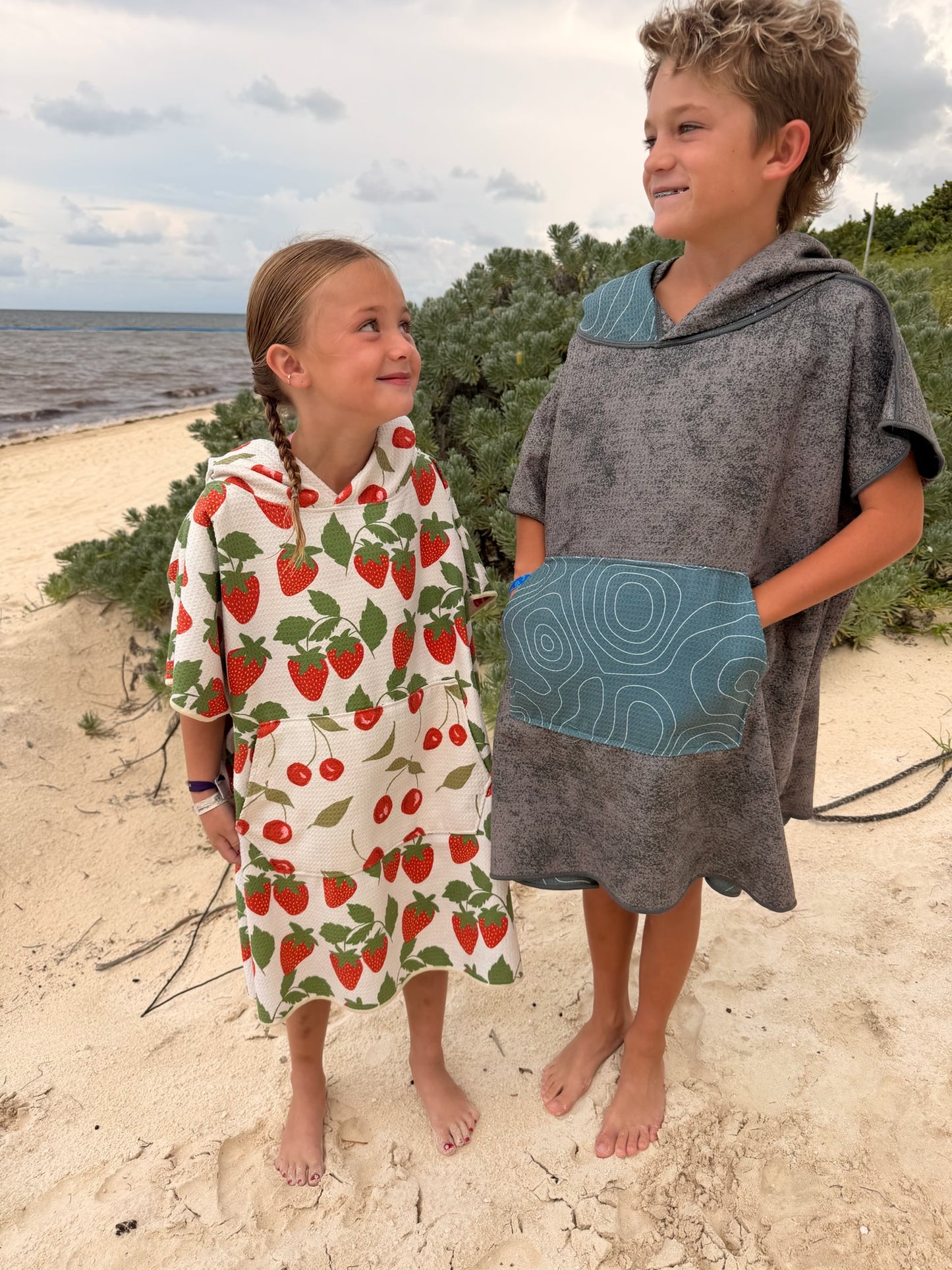 Berries and Cherries: Reversible Poncho